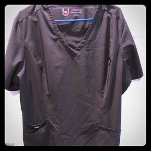 Urbane performance scrub top